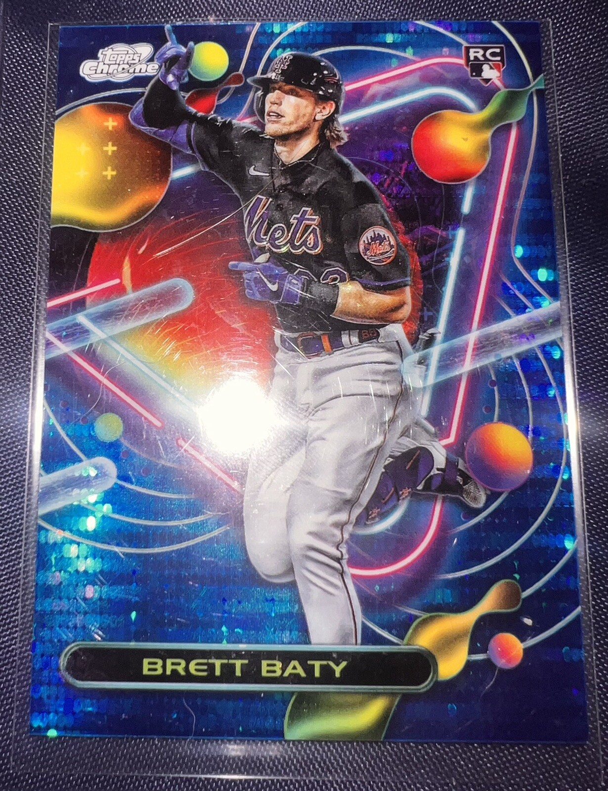2023 Topps Cosmic Chrome Brett Baty Blue Moon Refractor /99 Ready To Grade Clean
