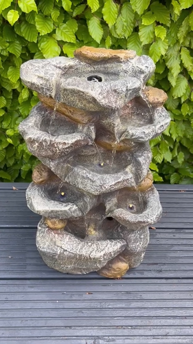 Solar Powered Garden Water Feature with LED Lights - Water Fountain - Video 1 of 1