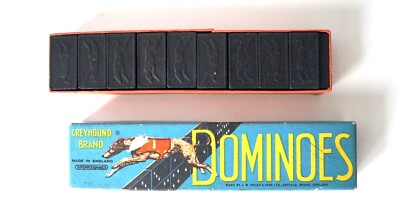Vintage Dominos J W SPEAR&SONS LTD ENGLAND Sammlerstücke Windhund Markenspiel