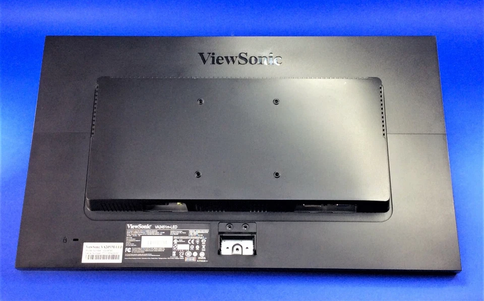 ViewSonic 24" Widescreen Display w/ VGA & Power Cables PN: VA2451m-LED - Image 2 of 4