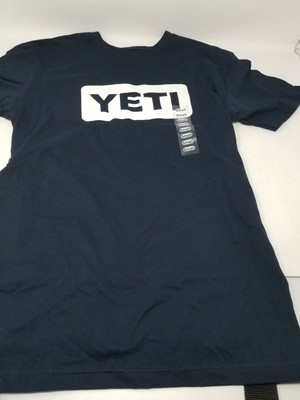 YETI Badge Logo T-shirt NAVY, SMALL | eBay