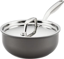 Breville Thermal Pro Hard Anodized Nonstick Sauce Pan/Saucepan/Saucier with Lid,