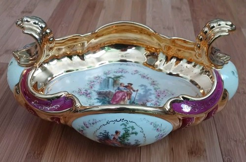 Antique Ceramic 24k Gold Centerpiece Bowl
