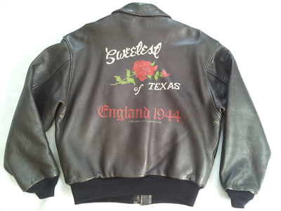VINTAGE AVIREX ENGLAND 1944 THE SWEETEST ROSE OF TEXAS LEATHER