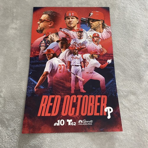 Philadelphia Phillies 2024 Rally Towel & 2023 Poster Print Red October MLB - Picture 3 of 6