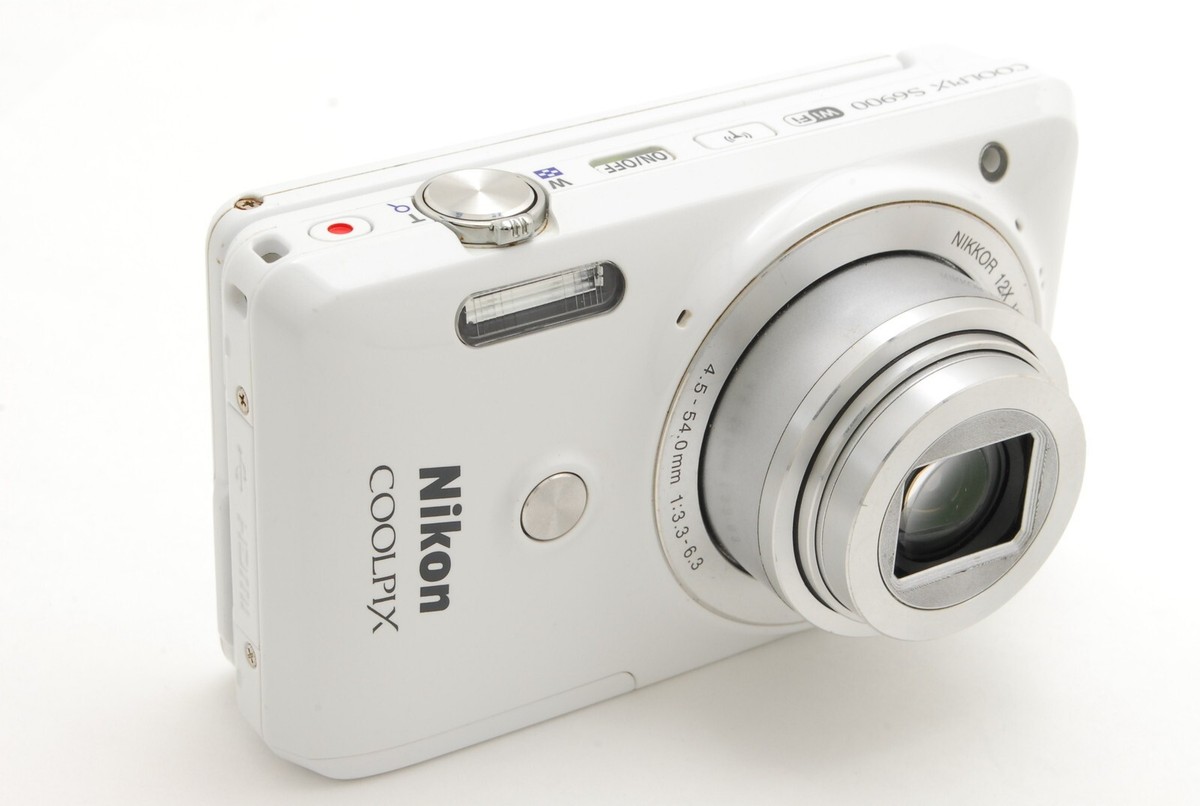 EXC+5 in Box] Nikon COOLPIX S6900 White 16.0MP Digital