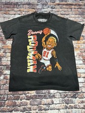 Rodman Apparel Dennis Rodman Caricature Black Wash T-Shirt Sz LG NWOT