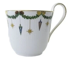 Royal Copenhagen Star Fluted Christmas High Handle Mug Φ9.5cm×H10.5cm 330ml USED