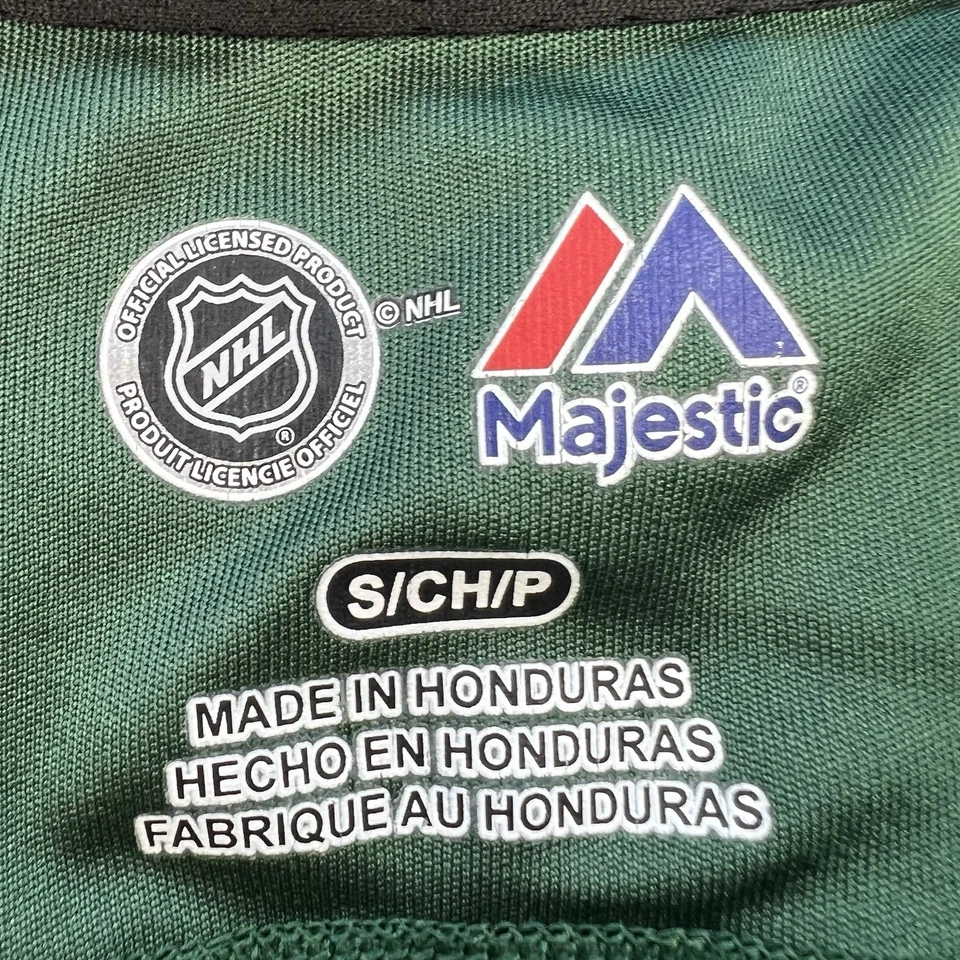 Camiseta Minnesota Wild Para Hombre Talla Pequeña Camisa Verde Top NHL Majestuoso Fanático del Hockey Foto 3 de 4