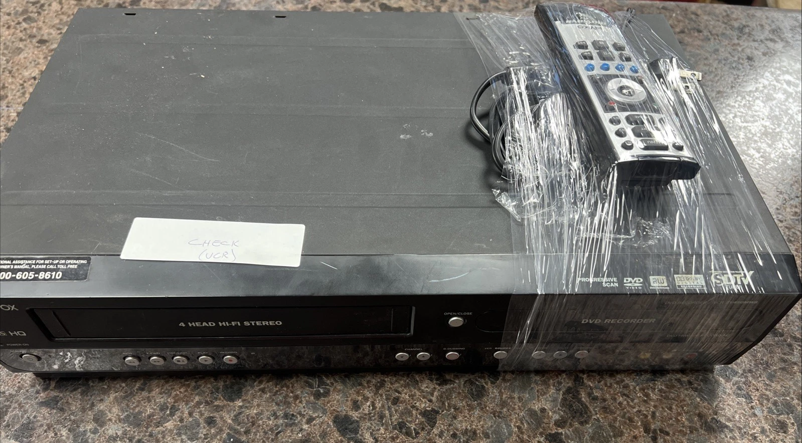 Magnavox VCR DVD Recorder Combo Player ZV450MW8A *Parts Repair As Is*