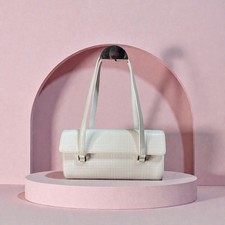 Burberry House Check White Shoulder / Hand Bag