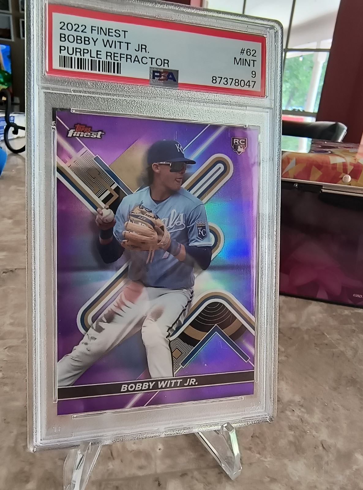 2022 Topps Finest - Bobby Witt Jr. #62 Purple Refractor /250 (RC)