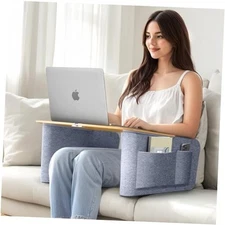 Lap Desk for Adults with Arm Rests,Ergonomic Laptop Pillow Stand for Gray