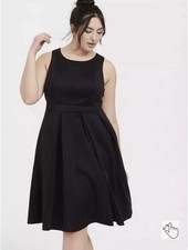 Torrid Classic High Neck Sleeveless Black Dress Plus Size 2 18/20 Scuba Ponte