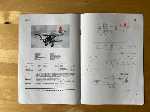 Henschel Flugzeug Baumusterafel Prospekt 16 Seiten 1938 ORIGINAL TOP - Bild 5 von 9