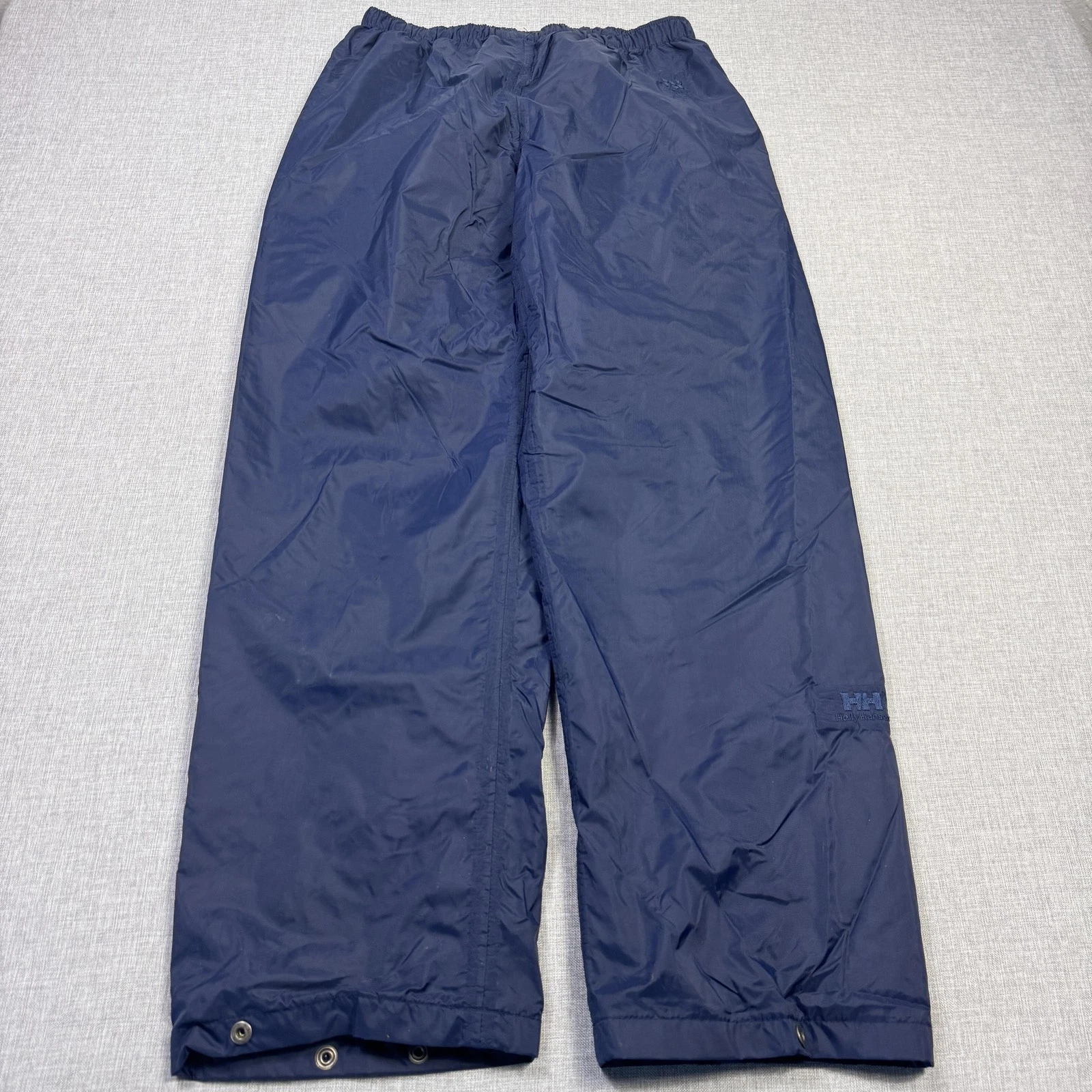 Helly Hansen Rain Pants Mens Medium Blue HellyTech Taffeta Waterproof Pull On