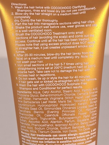 COCOCHOCO Gold Brazilian Keratin Hair Treatment Straightening Smoothing 100ml - Picture 6 of 10