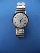 VINTAGE,TIMEX,MANUAL WIND WATCH,WHITE TONED DIAL/ROMAN NUMERALS, WORKS