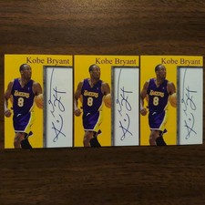 3 Kobe Bryant LAKERS Rare Limited Edition ICONIC GOLD NBA Promo Basketball Cards