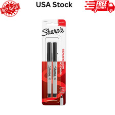 Sharpie 37161PP Permanent Markers Ultra Fine Point Black 2 Count
