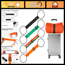 Colorful Adjustable Luggage Connector Straps for Suitcases - 4-Pack Travel Gear