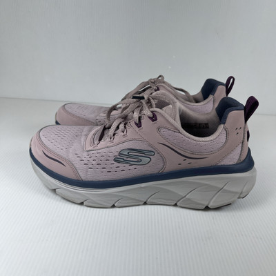 Skechers D Lux Walker 2.0 Women Sneakers 8 Pink Lace Up Running Walking Shoes
