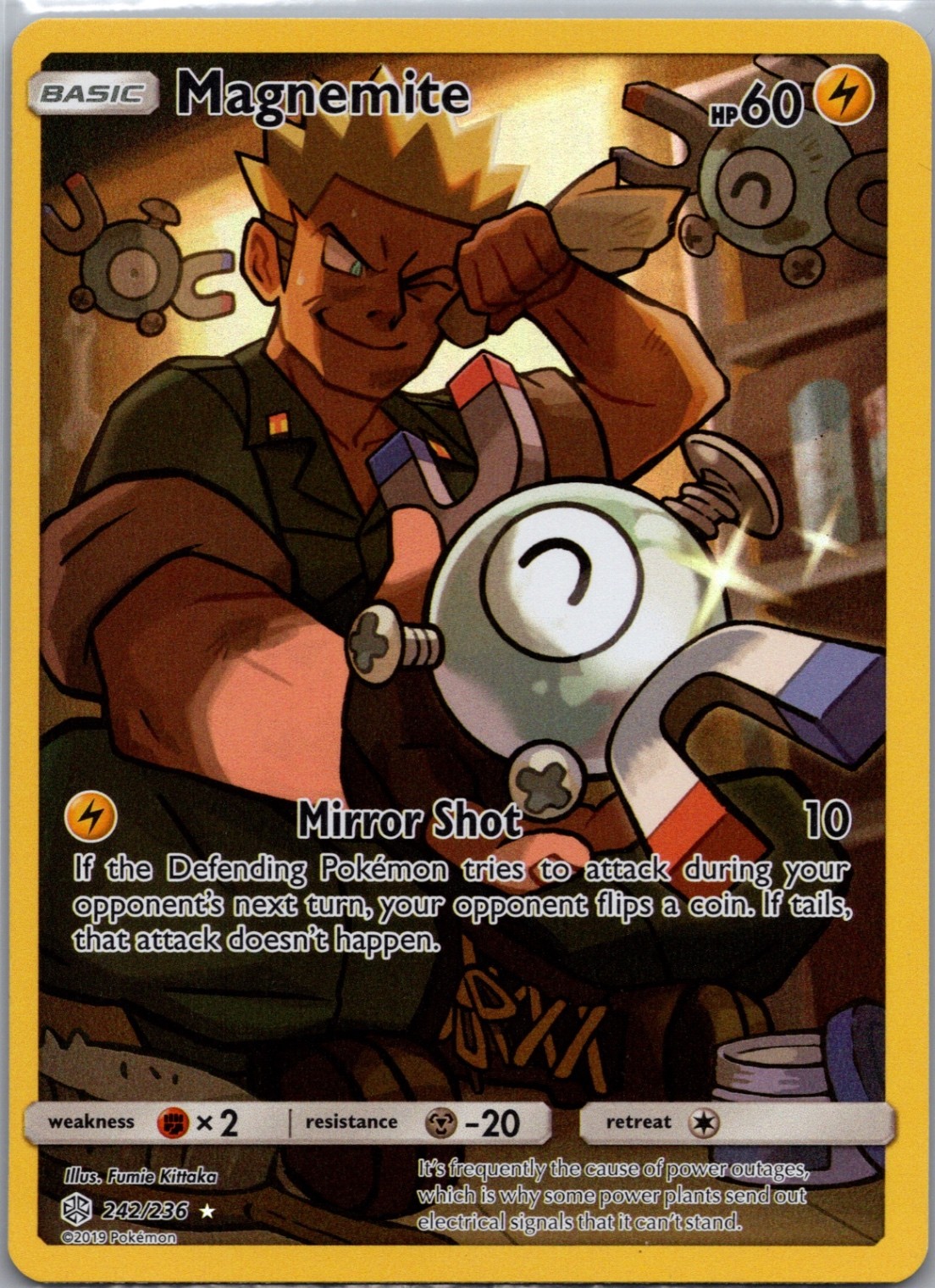 Magnemite (Secret) Secret Rare SM - Cosmic Eclipse 242/236 NM