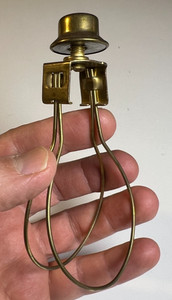 RARE Vintage Clip-On Lampshade Holder Bulb Clamp Adapter Fitter Holder Wire