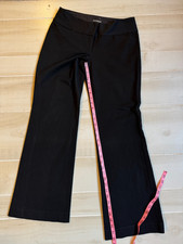 Express Editor black  boot dress pants size 8 R women's 32" in