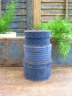Stack of 3 Small Papier Mache Boxes Blue Calico