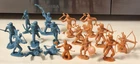 54mm Marx Original Alamo Defenders & Indian Lot  - Fort Apache Playsets VGC