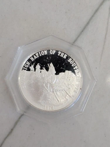 1974 Sovereign Nation of The Southern Ute 0.8 Troy oz .999 Silver Proof Round