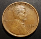 1934-P Lincoln Wheat Cent, Nice Brown Penny, Actual Coin Shown In Both Photos