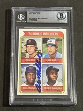 BILL MADLOCK 1974 TOPPS SIGNED AUTOGRAPHED ROOKIE CARD BECKETT BAS AUTHENTIC