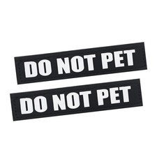 Removable Service Dog Patches, 2Pack Black Vest Patches for in S,