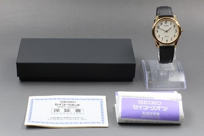 1999 N MINT Seiko Dolce 5E61-0A90 SGP Gold HAQ Quartz Breguet Dial