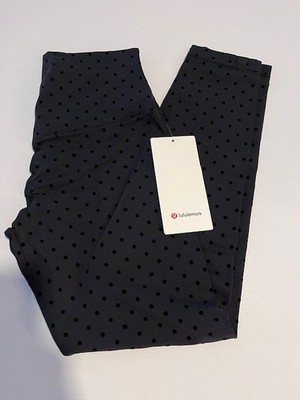 NEW LULULEMON Align 25'' Pant 4 8 Polka Flock Black