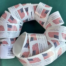 1 rolls of 100 2025 Free Shipping Forever Stamps USPS Flag - Total 100