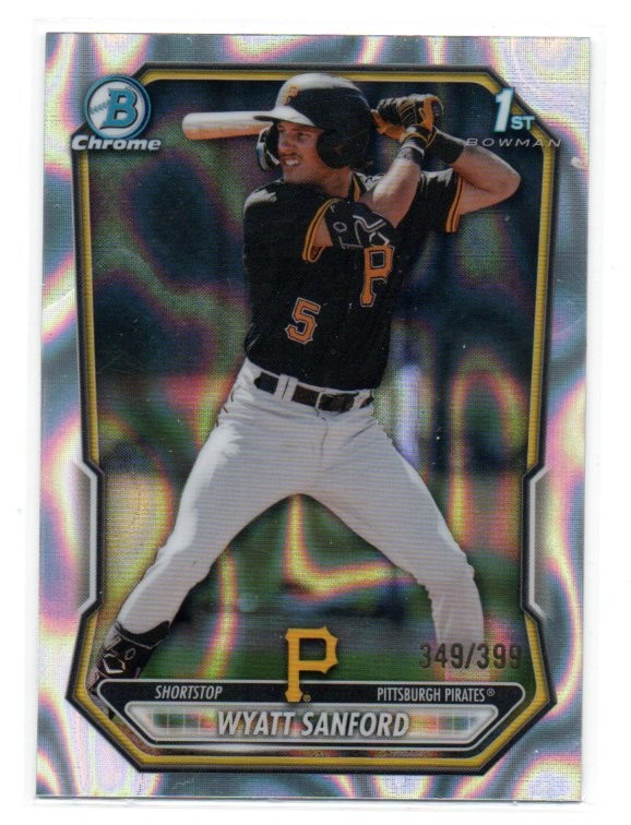 Wyatt Sanford 2026 Bowman Chrome Lava Refractor /399 1st Rookie Pirates RC