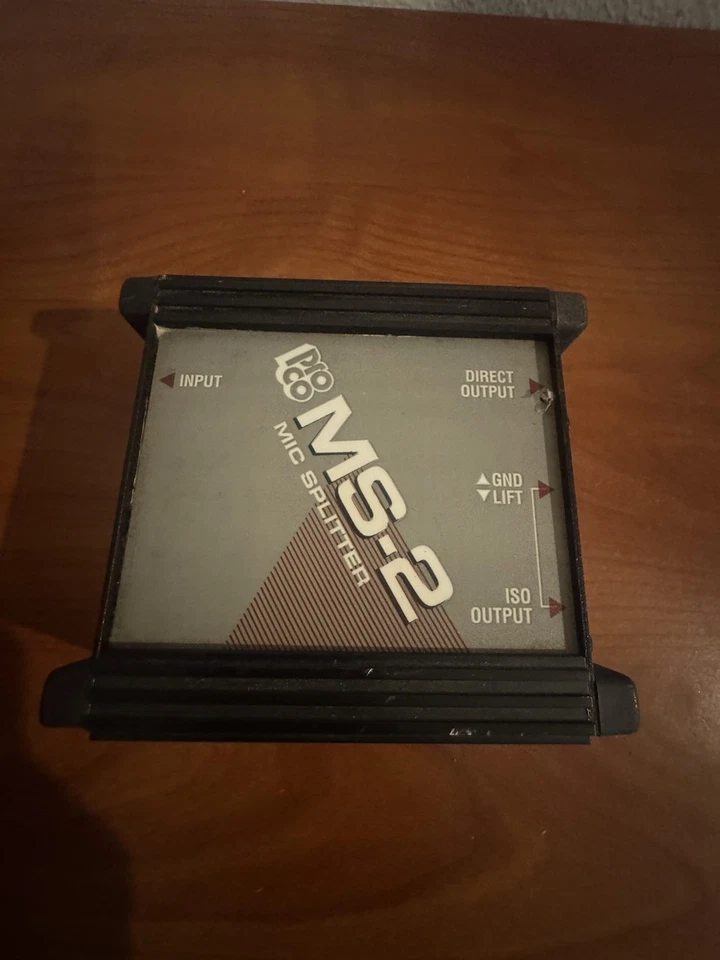 Pro Co MS-2 Mic Splitter 1x2 XLR Direct & ISO Output w/ Ground Lift Tested - Image 3 of 4