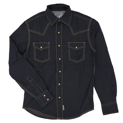Wrangler Retro Premium Western Shirt, Long Sleeve Snap Up Collared Shirt
