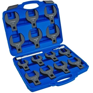 16 Pièce métrique Crows Jumbo Set de clé à pied, 1/2" Drive Cr-V Steel Crowfoot W