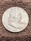 1958D Benjamin Franklin 90% Silver Half Dollar Coin 3 Day Auction/ No Reserve