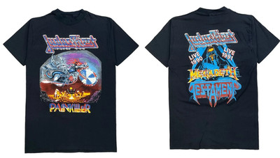 90S Judas Priest Megadeth Testament T Shirt Painkiller Tour Live 1990 1991 Rock