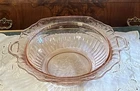 Mayfair Open Rose Pink Depression Glass 11" Vegetable Bowl Anchor Hocking Lovely