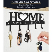 10-Hook Heavy-Duty Metal Key Holder - Wall Mo...