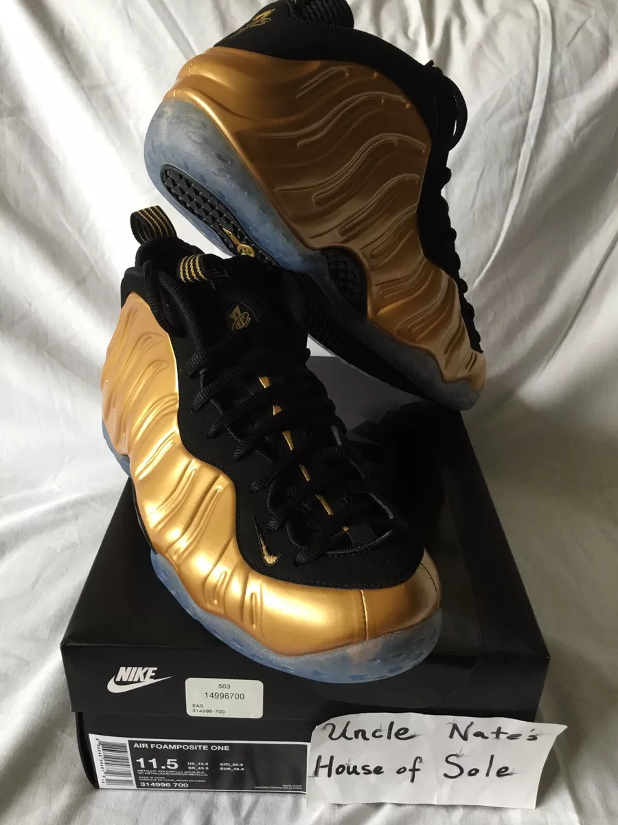 Foamposite sales gold metallic