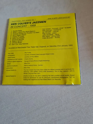 Ken Colyer - In Concert (1959/Live Recording, 1998) cd