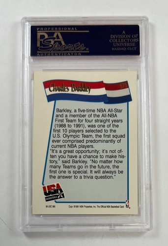 1991 Hoops #575 Charles Barkley PSA 6 EX-MT SF-4457 - Bild 2 von 2