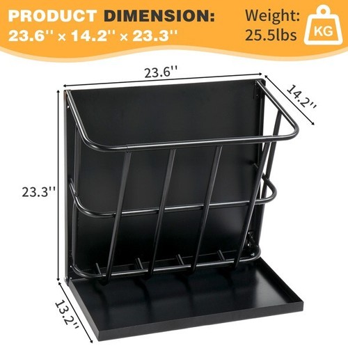 Large Capacity Hay Feeder with Detachable Grain Tray, Hay Rack,Feeding Rack - Picture 12 of 24